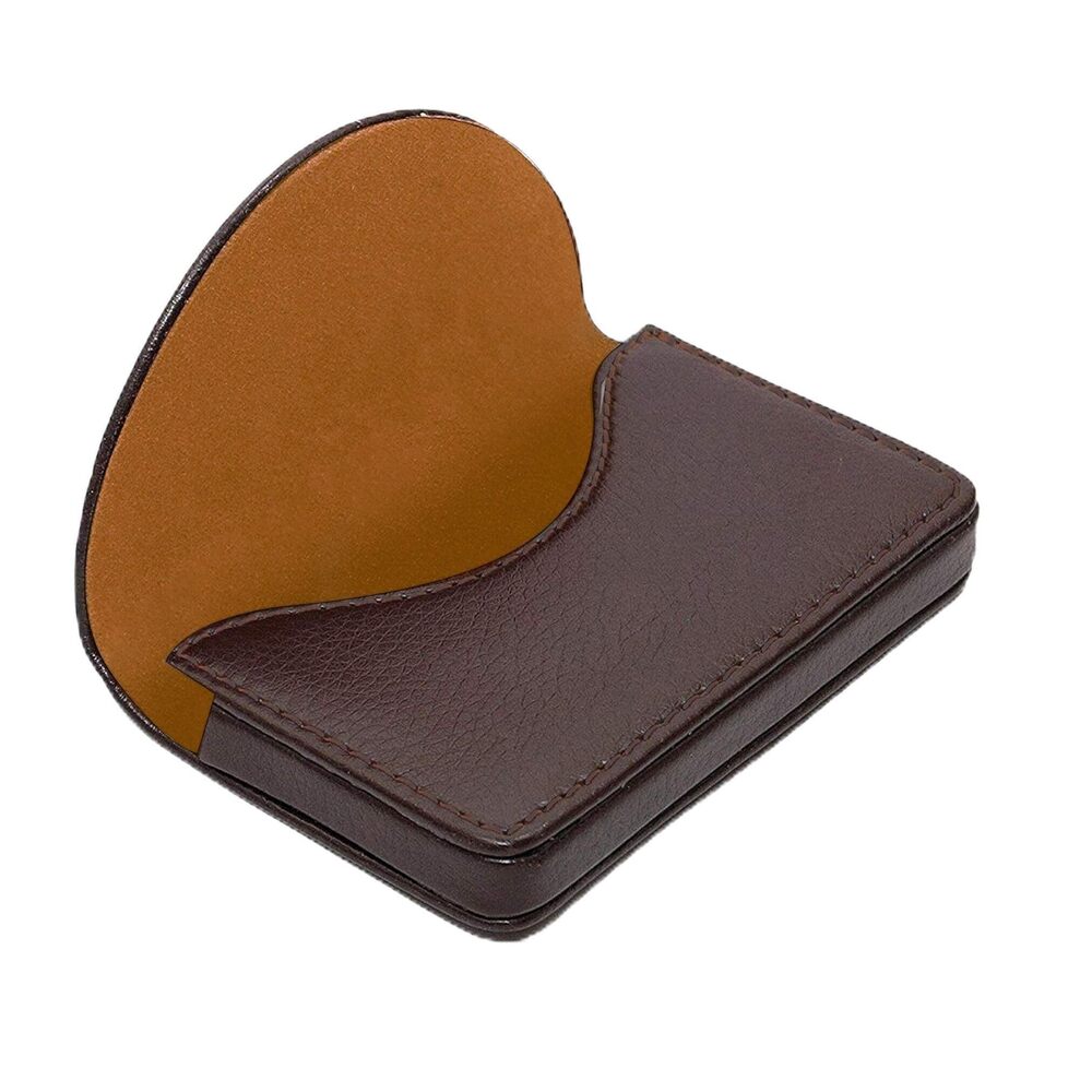 7219 Slim PU Leather Business Card Case Professional Magnetic Pocket Holder
